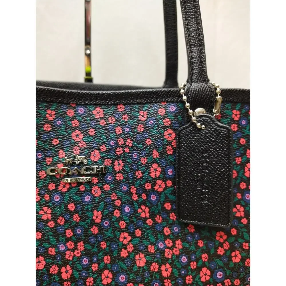 Coach City Tote Reversible Multicolor Floral Tote Bag With Wallet